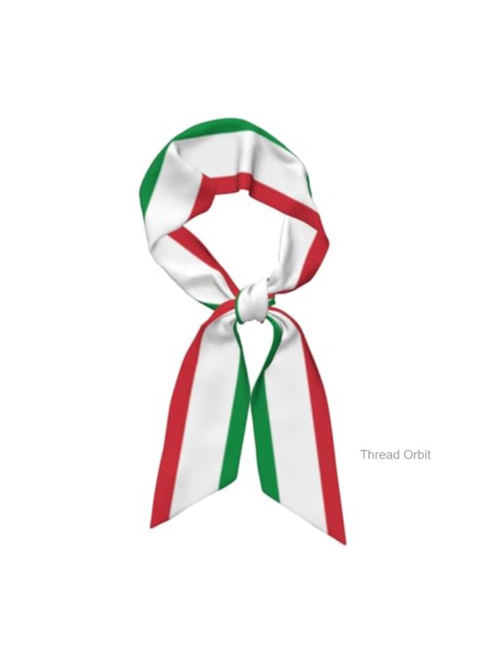Women's Satin Scarf Italy Flag Print Breathable Lightweight Neck Wrap 5.5x57in